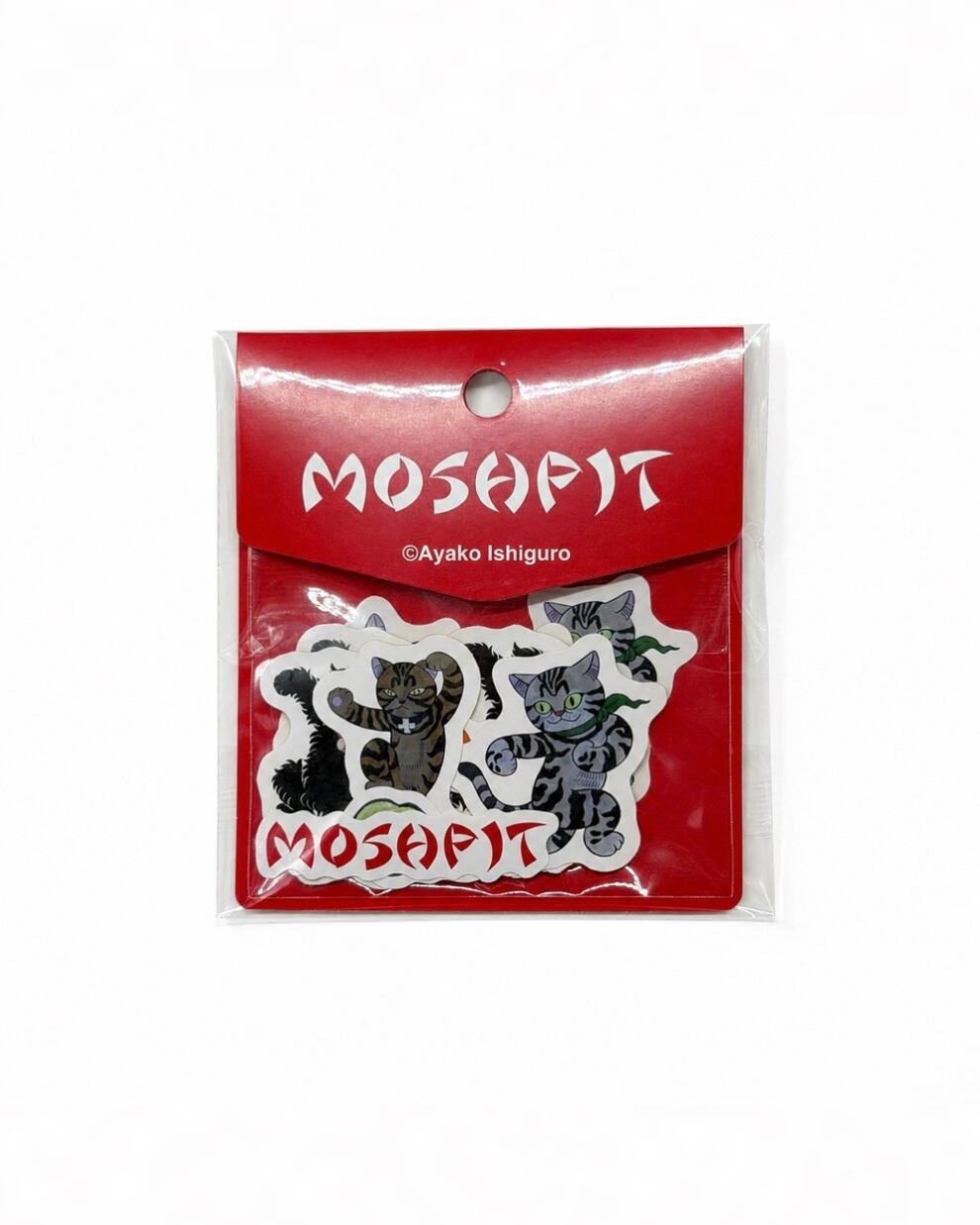 石黒亜矢子×MOSHPIT ステッカー(シルバー猫) | MOSHPIT