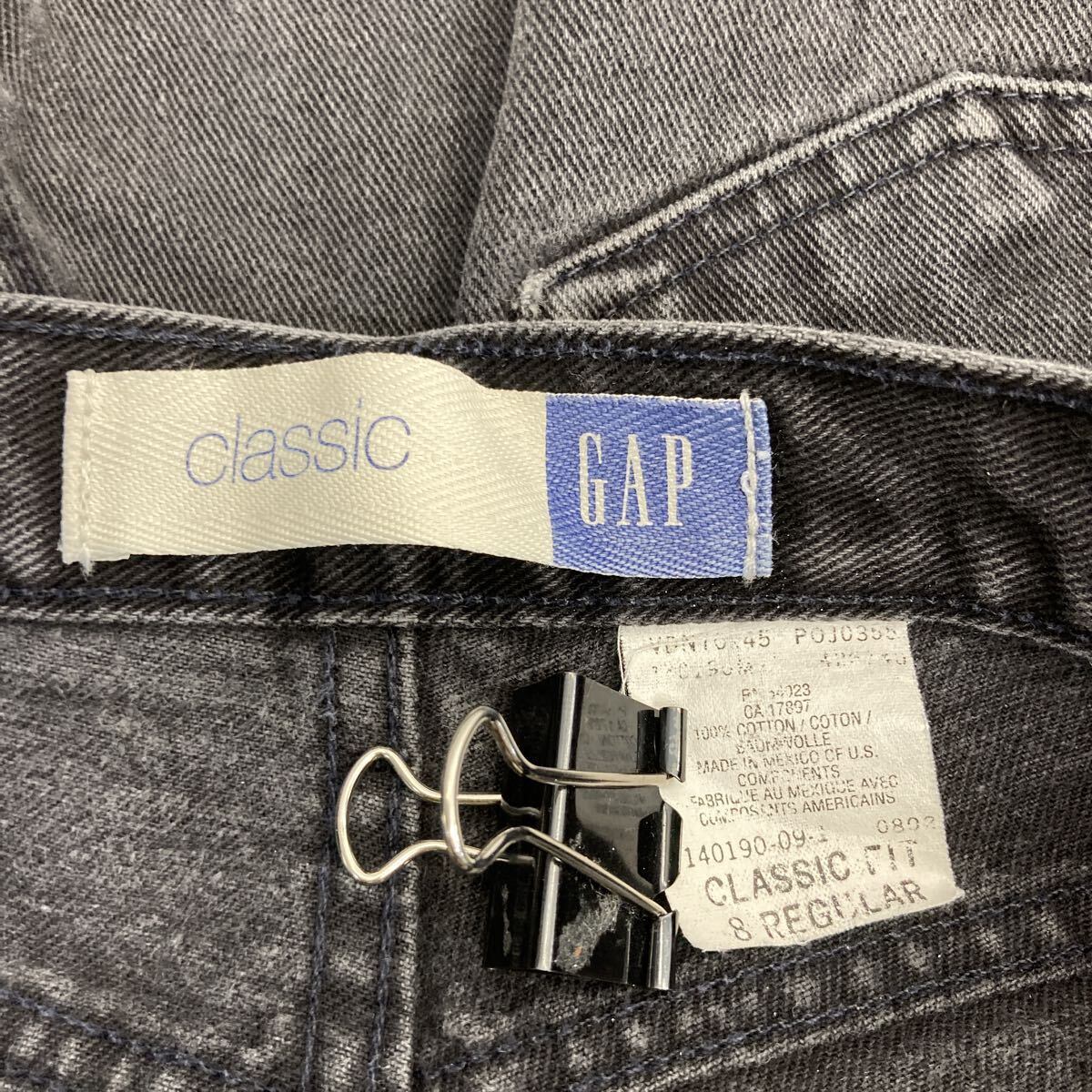 00s～ GAP レディース デニムパンツ 8 ブラック ギャップ ジップアップ
