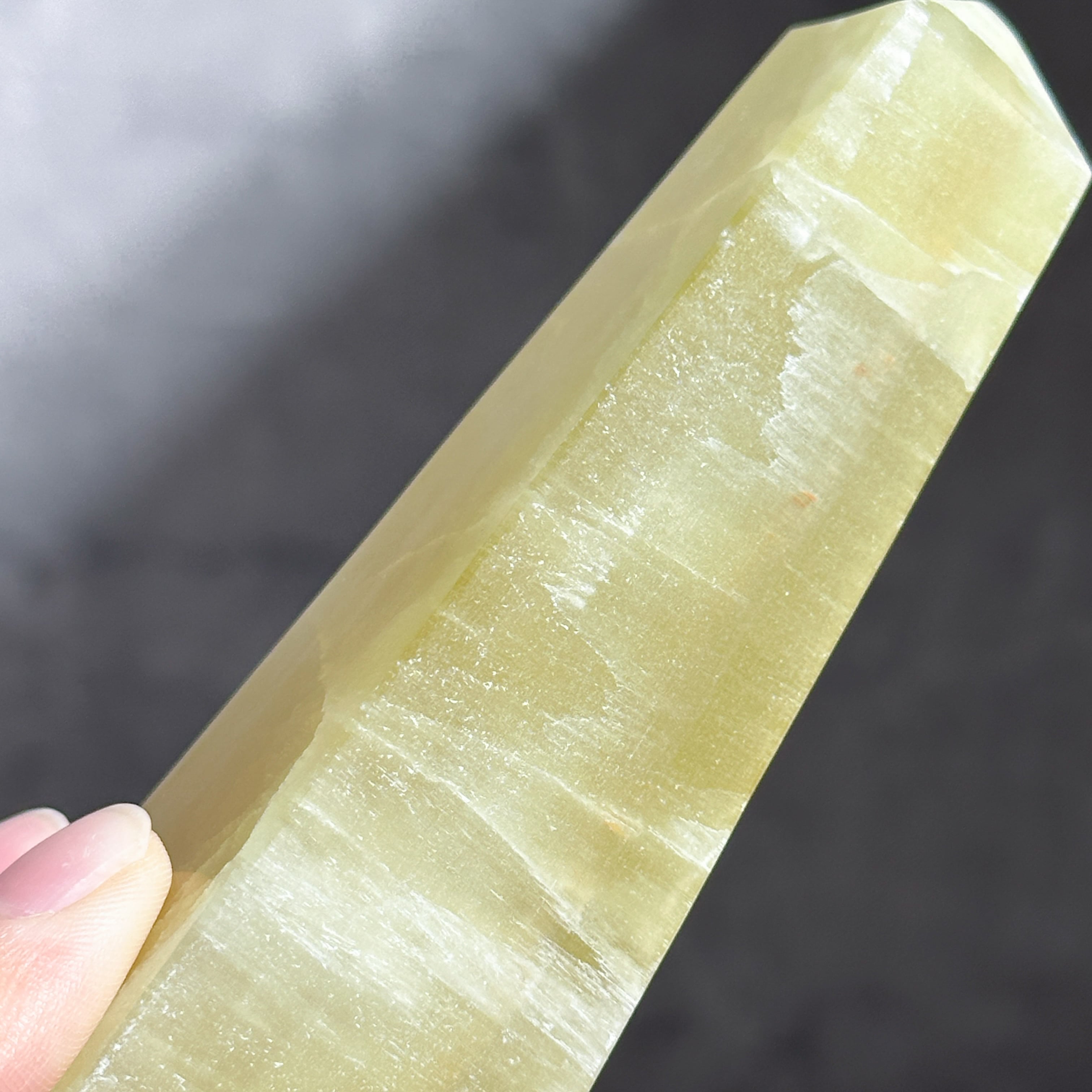 イエローカルサイト タワー72◇ Yellow Calcite ◇天然石・鉱物