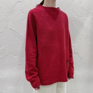 TANG merino wool pocket color pullover