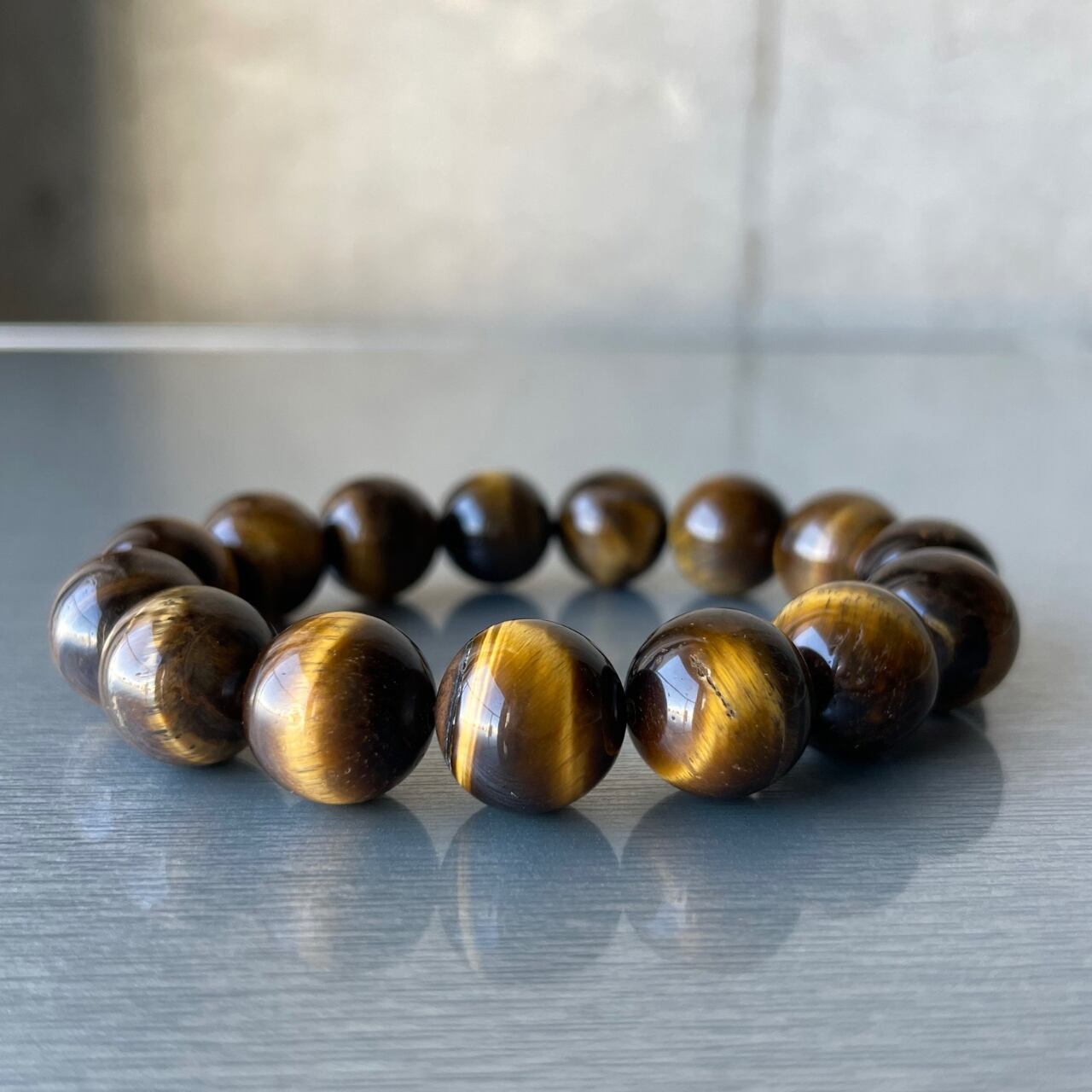 14mm タイガーアイブレスレット【F/TE2601-02】 | Ka lewa stone