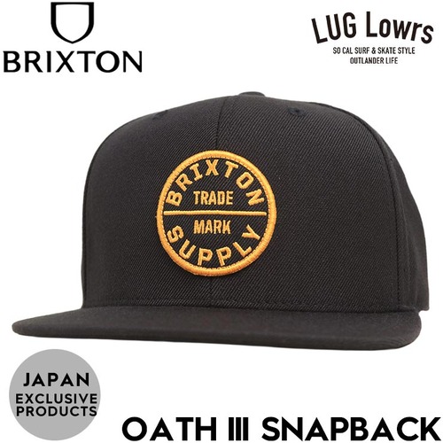 BRIXTON ブリクストン OATH III SNAPBACK スナップバックキャップ 帽子 日本限定カラー メンズ レディース 10777 BKGLD 26SP 日本代理店正規品
