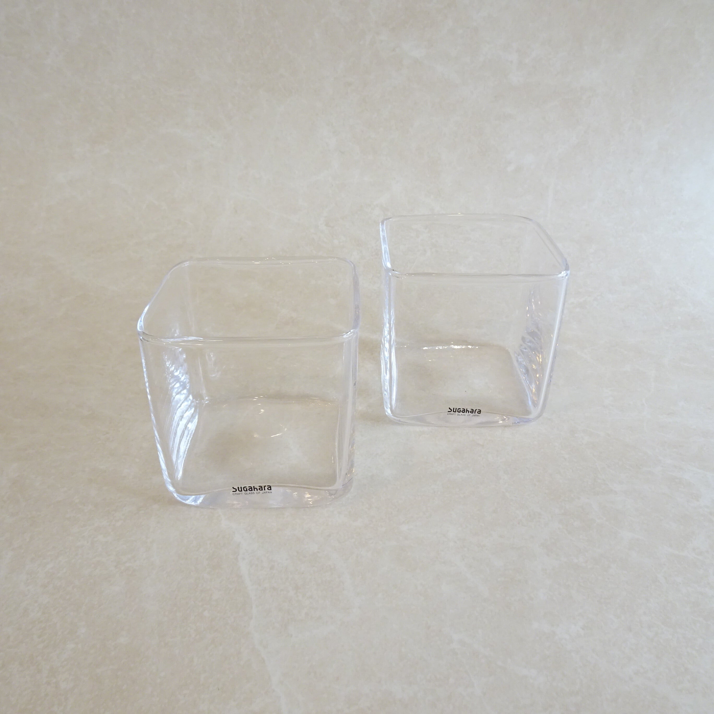 スガハラ キューブ型ガラス 2個セット（在庫数2） | 純喫茶家具の村田商會