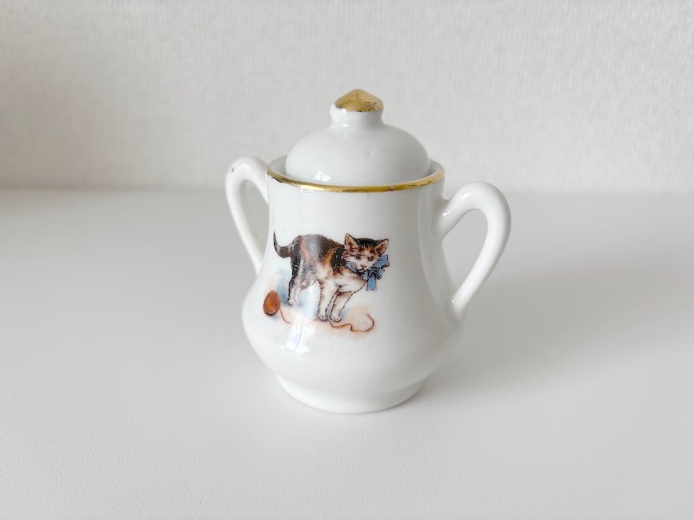 【フランス】犬と猫のシュガーポット