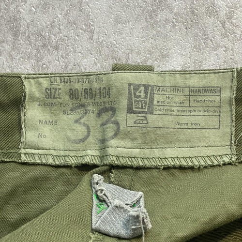 80-90s イギリス軍 実物 フィールドパンツ 80/88/104 w31 詳細写真2