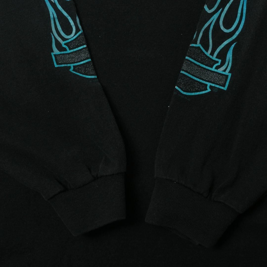 Harley-Davidson ハーレーダビッドソン 90s ロンT ブルーフレイム USA 