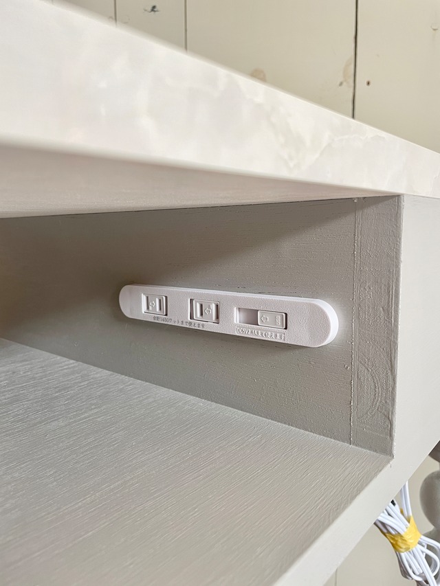 引出し付きネイルテーブル大理石900　（アンティーク調ネイルデスク）　W920×D450　かわいいドレッサー