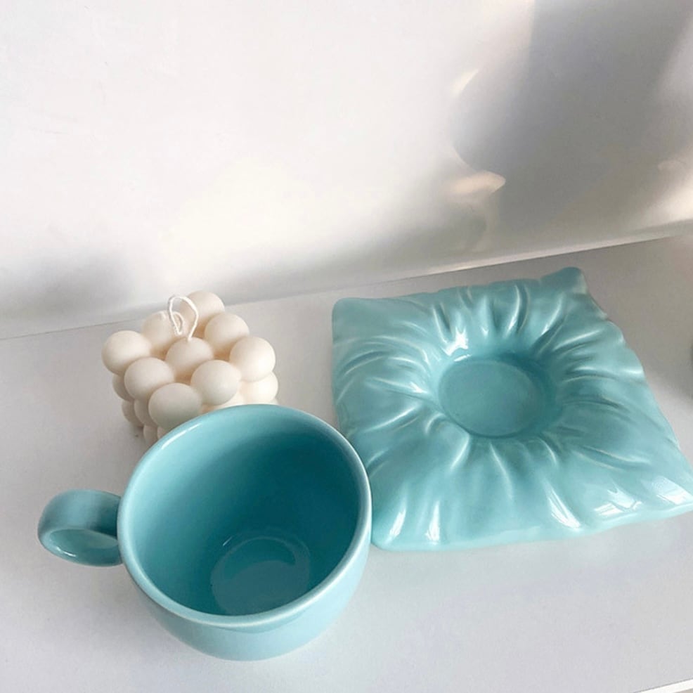 cushion cup saucer set 5colors / クッション コップ ソーサー セット