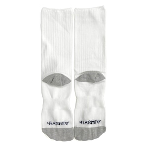 Whimsysocks × Alwayth "V Socks" White