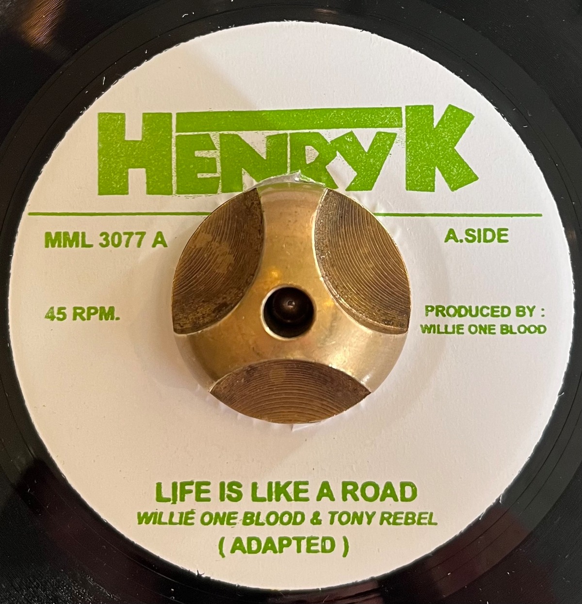 Willie One Blood & Tony Rebel – Life Is Like A Road (45) | oleo 