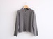 Women  BATONER”  SOLID WOOL RIB CREW CARDIGAN “ MELANGE GRAY