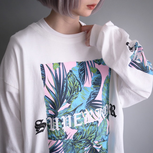 front and sleeve good printed big l/s tee