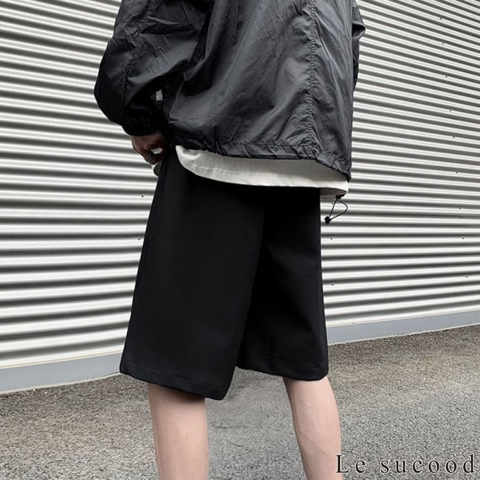 ハーフパンツ ショート ブラック archive vintage モード お支払い確認後20日以内発送】Le sucood ジップハーフパンツ ショート