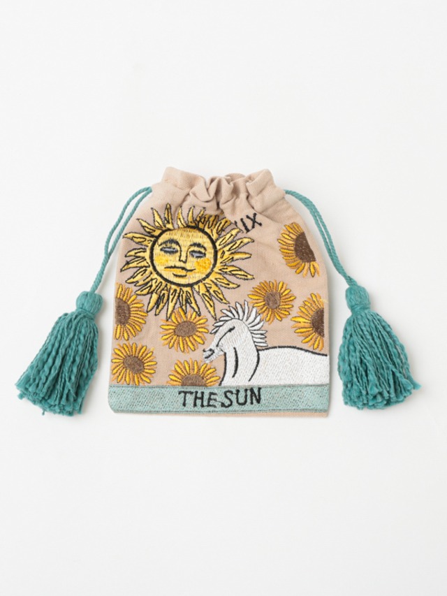 タロット刺繍巾着（THE SUN）