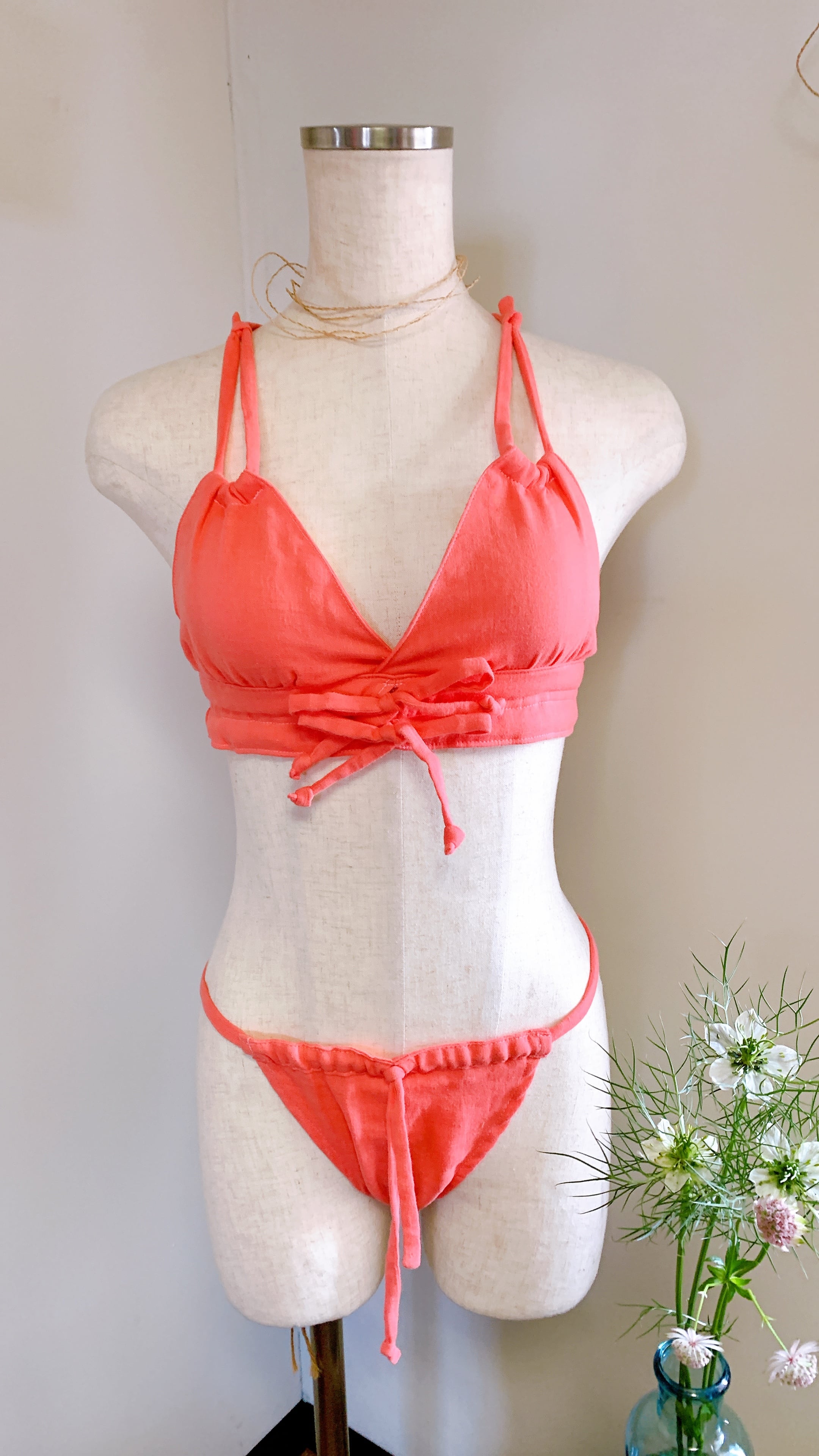 締めつけない下着　“ゆる〜りパンツ“ サーモンピンク　第2チャクラ