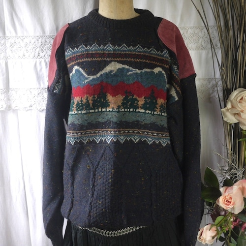 イギリス製 ノルディックセーター Concept knitwear UK ヴィンテージ 新品