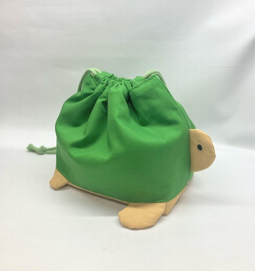 カメ　保冷お弁当袋　ランチバック｜とりさん工房ーかわいいハンドメイドポーチ