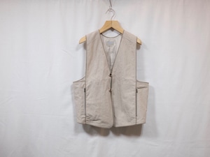 HOMELESS TAILOR”PIPING VEST BEIGE”