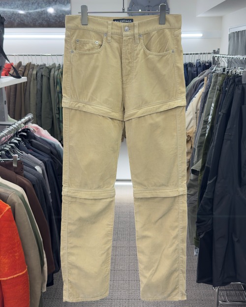 SS2018 BALENCIAGA CORDUROY CONVERTIBLE JEANS