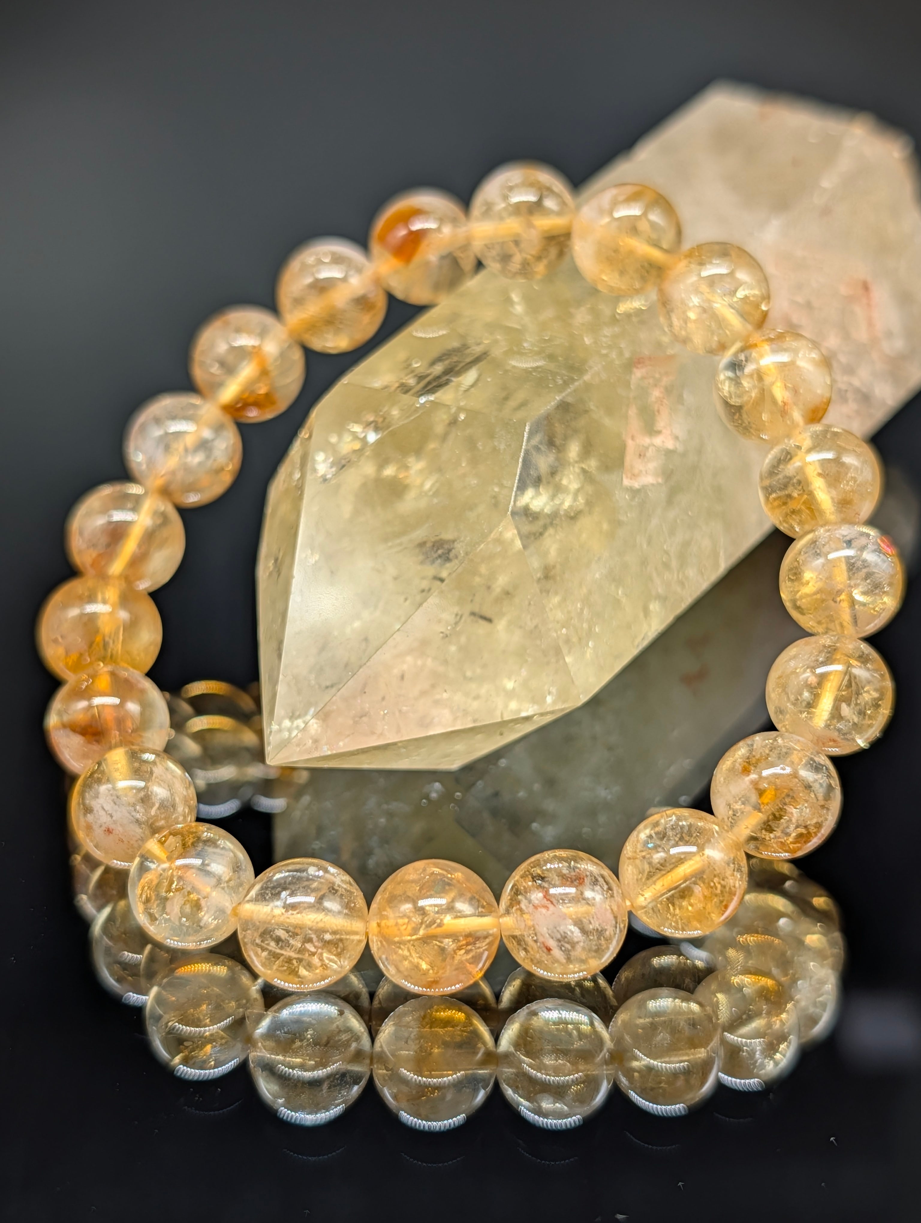 金運上昇・幸運】ファントムシトリン 9～10mm (幻影黄水晶) ブラジル産