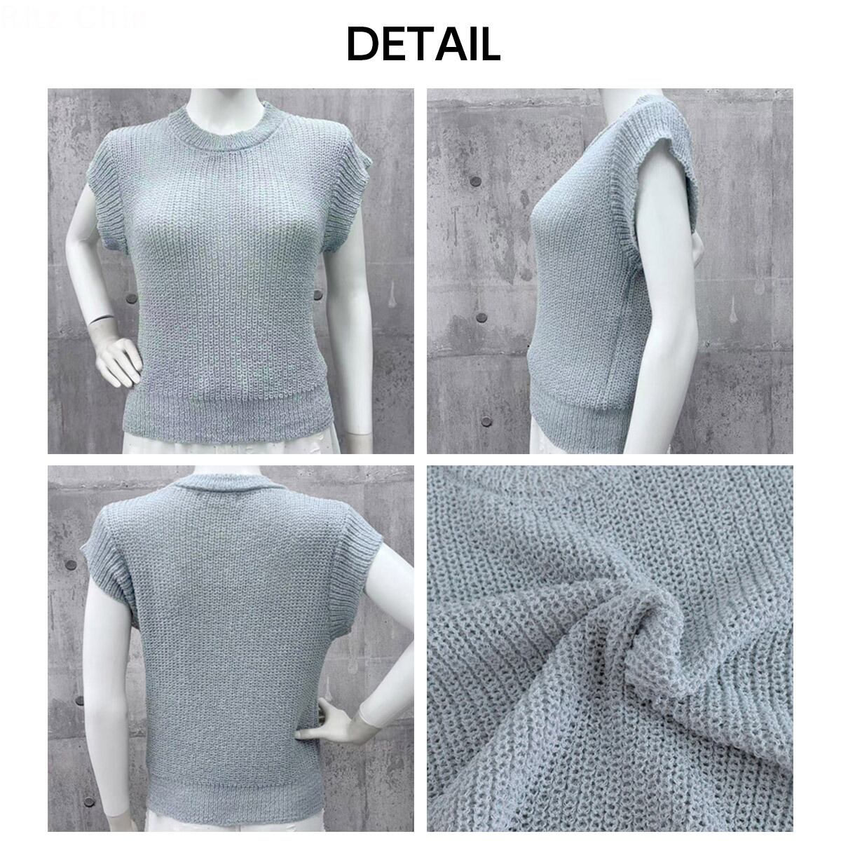 フレンチスリーブ ニット 透かし編み レディース 春夏 韓国 透け感 涼しい おしゃれ きれいめ 大人 かわいい カジュアル シンプル ローゲージニット サマーニット 上品 清楚 大人可愛い 大人女子