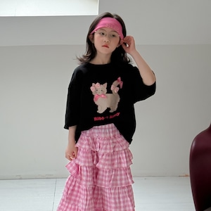 夏姫系ピンク段重ねスカート