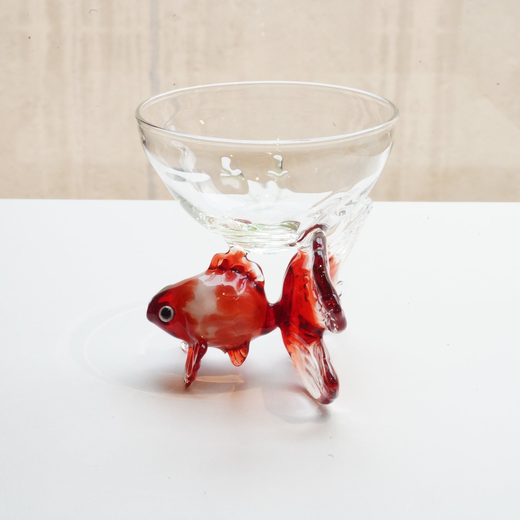 竹川久仁子】耐熱ガラス 金魚杯 C | ろにせら ギャラリーと雑貨のお店