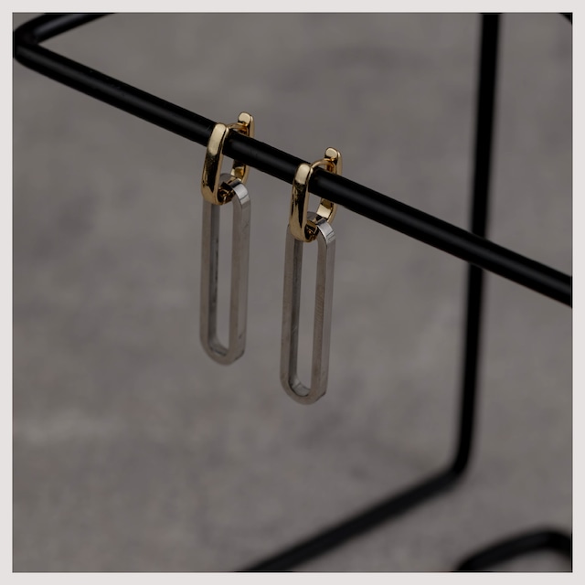 Hoop pierce -Gold×Silver-