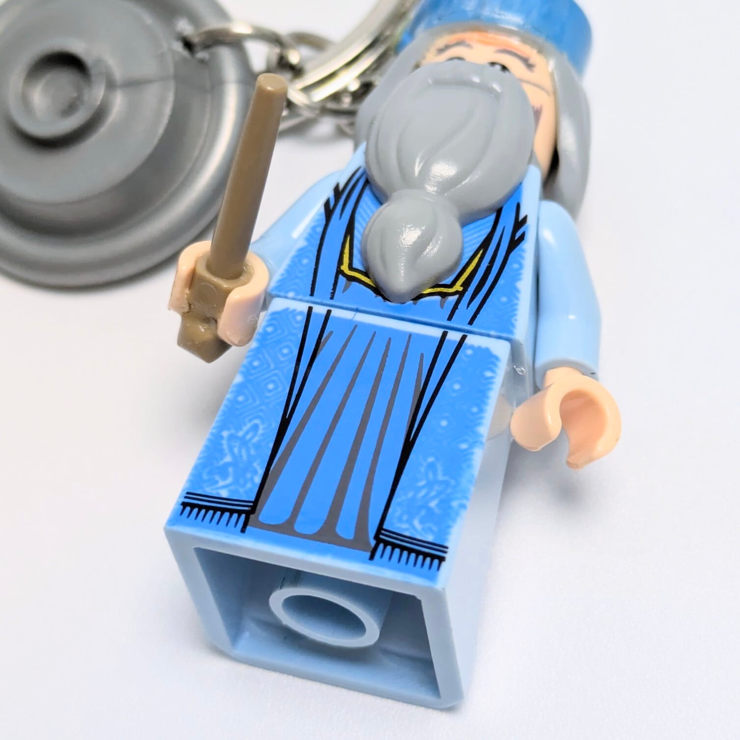 ♧★ブロックフィギュアキーホルダー★【 Harry Potter / ハリー ポッター 】アルバス・ダンブルドア / ホグワーツ魔法魔術学校長 〚アメリカン雑貨 アメトイ〛