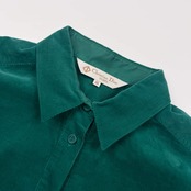 90s Christian Dior SPORTS クリスチャンディオール コーデュロイ 長袖シャツ M/グリーン レディース