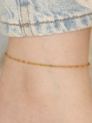 【10/19再入荷】316L screw anklet  #a13