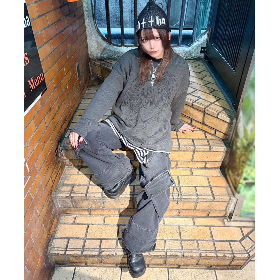 新作】Smoking Girl ダメージニット | VOLCAN&APHRODITE