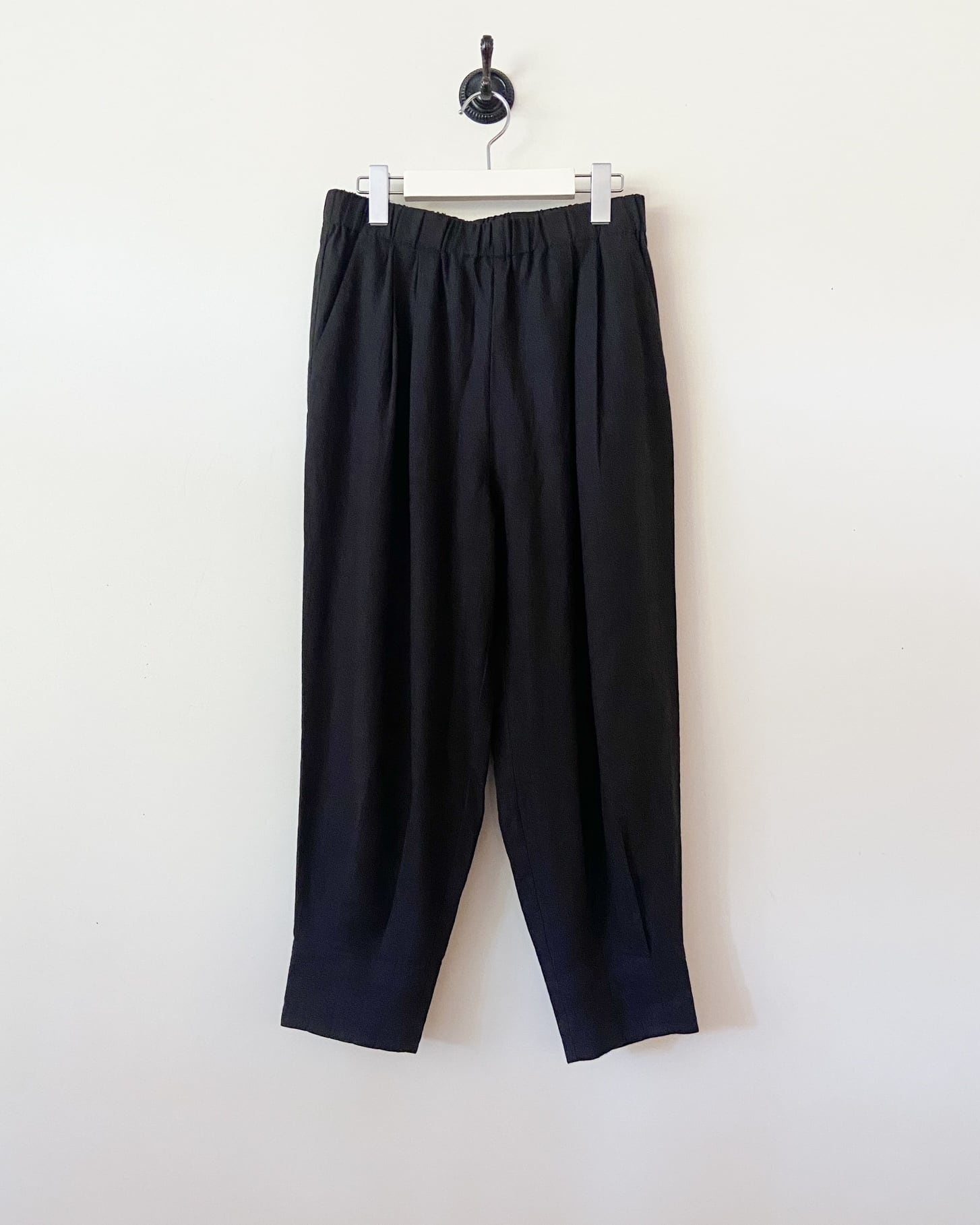 evam eva ウォーターリネンヘムタックパンツ water linen hem tuck pants