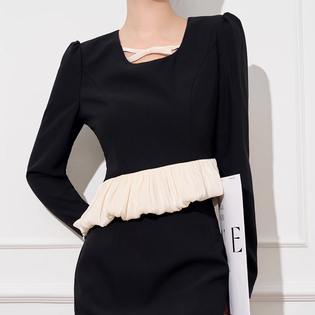 ペプラムラインミディトップス　W00390