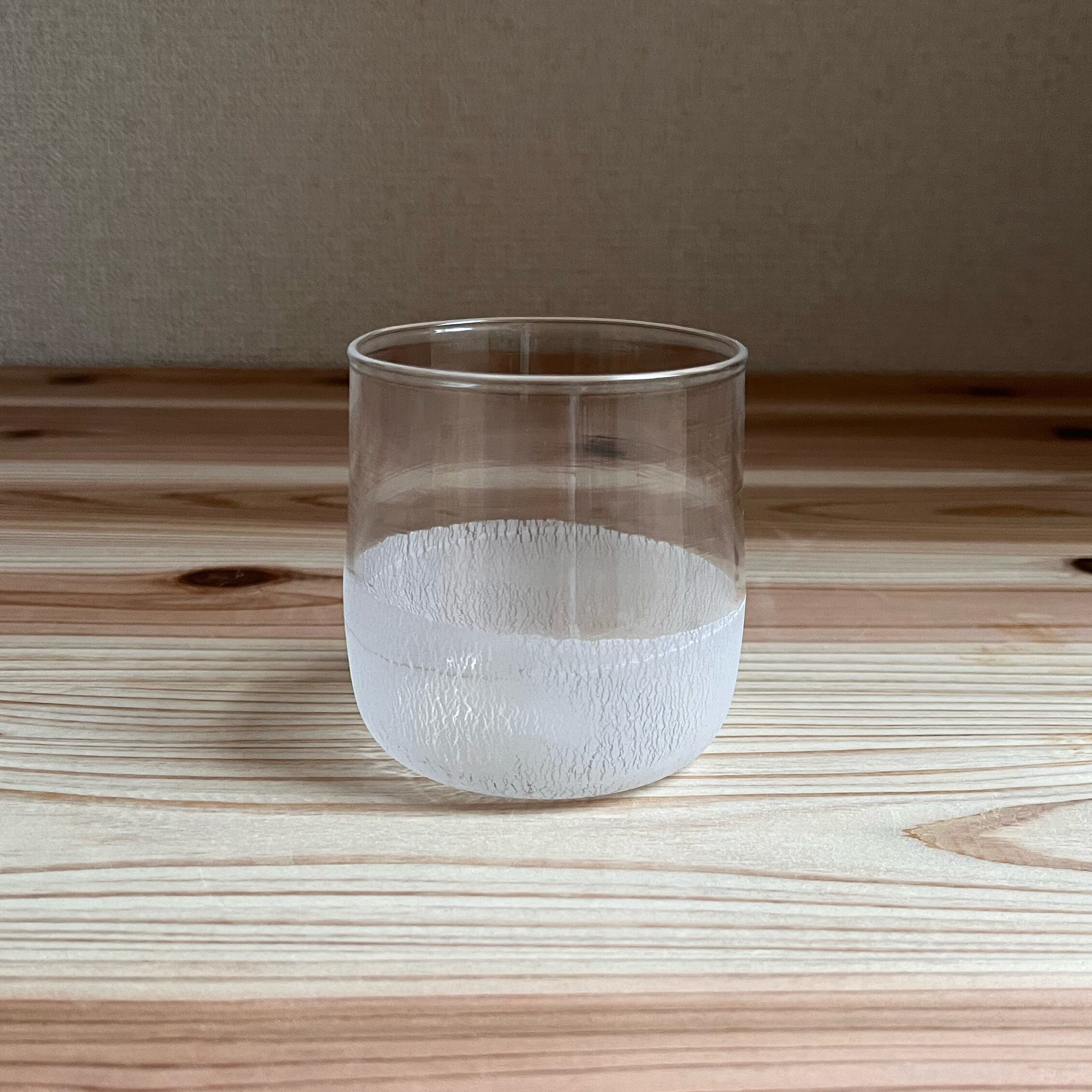 glass studio 三日月 Toudoグラス(クリア/白土) ⑥
