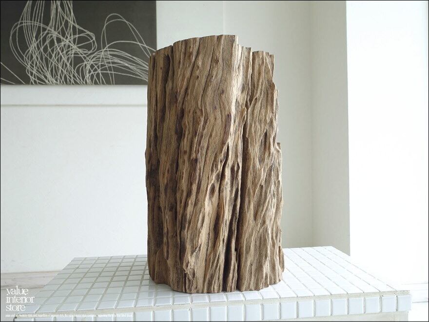 オールドチーク無垢材 プランツポットWS01 鉢カバー 木鉢 プランツ