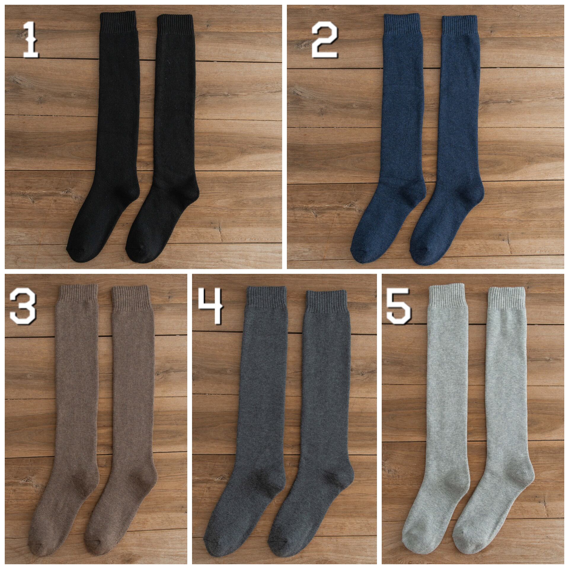 メンズ靴下 ms2005 1足組 秋冬 裏起毛ハイソックス 無地 | アルパカ