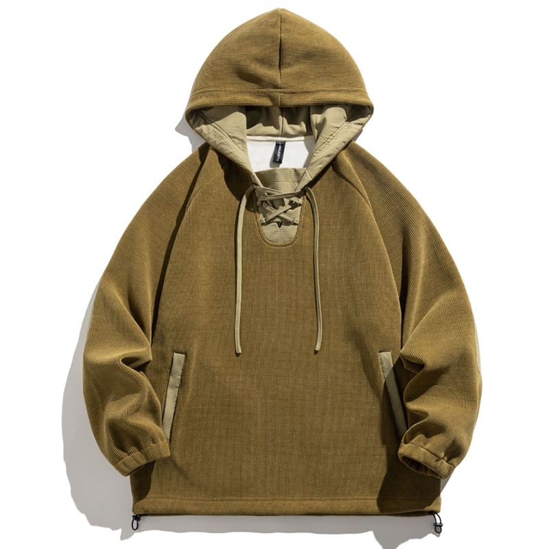 jiwuus個性的な切り替えコーデュロイパーカー | mblueshop