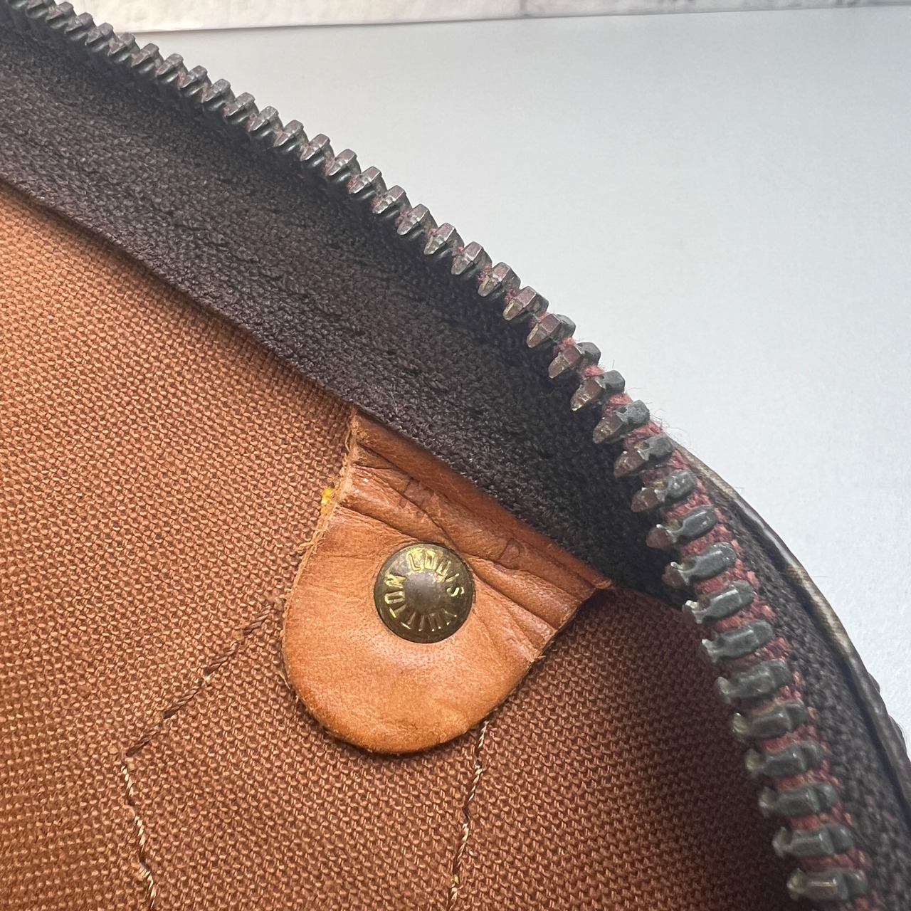 LOUIS VUITTON ルイヴィトン スピーディ モノグラム レザー ハンドバッグ ブラウン A-9727