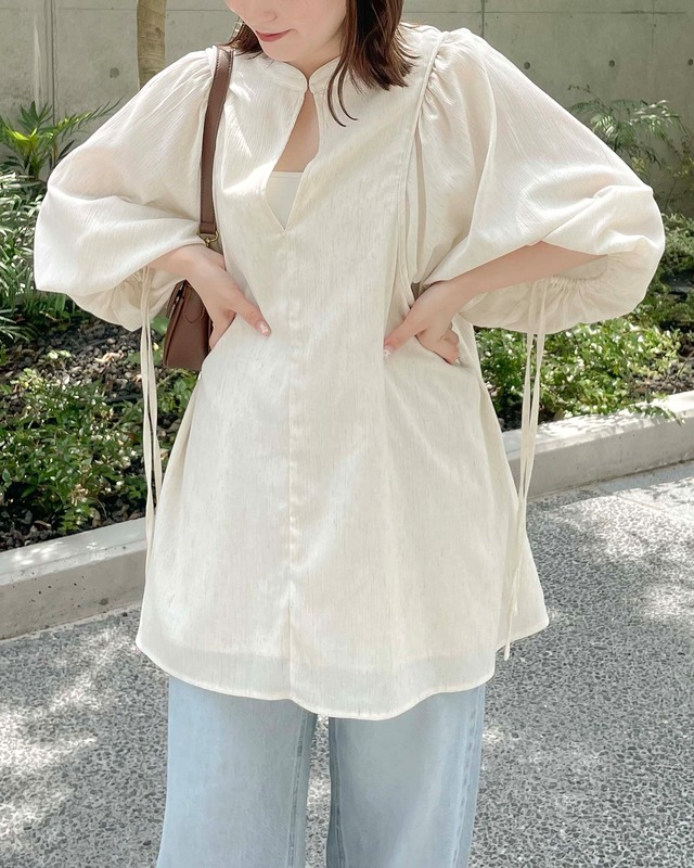 AM320508 linen tunic tops【残り僅か】