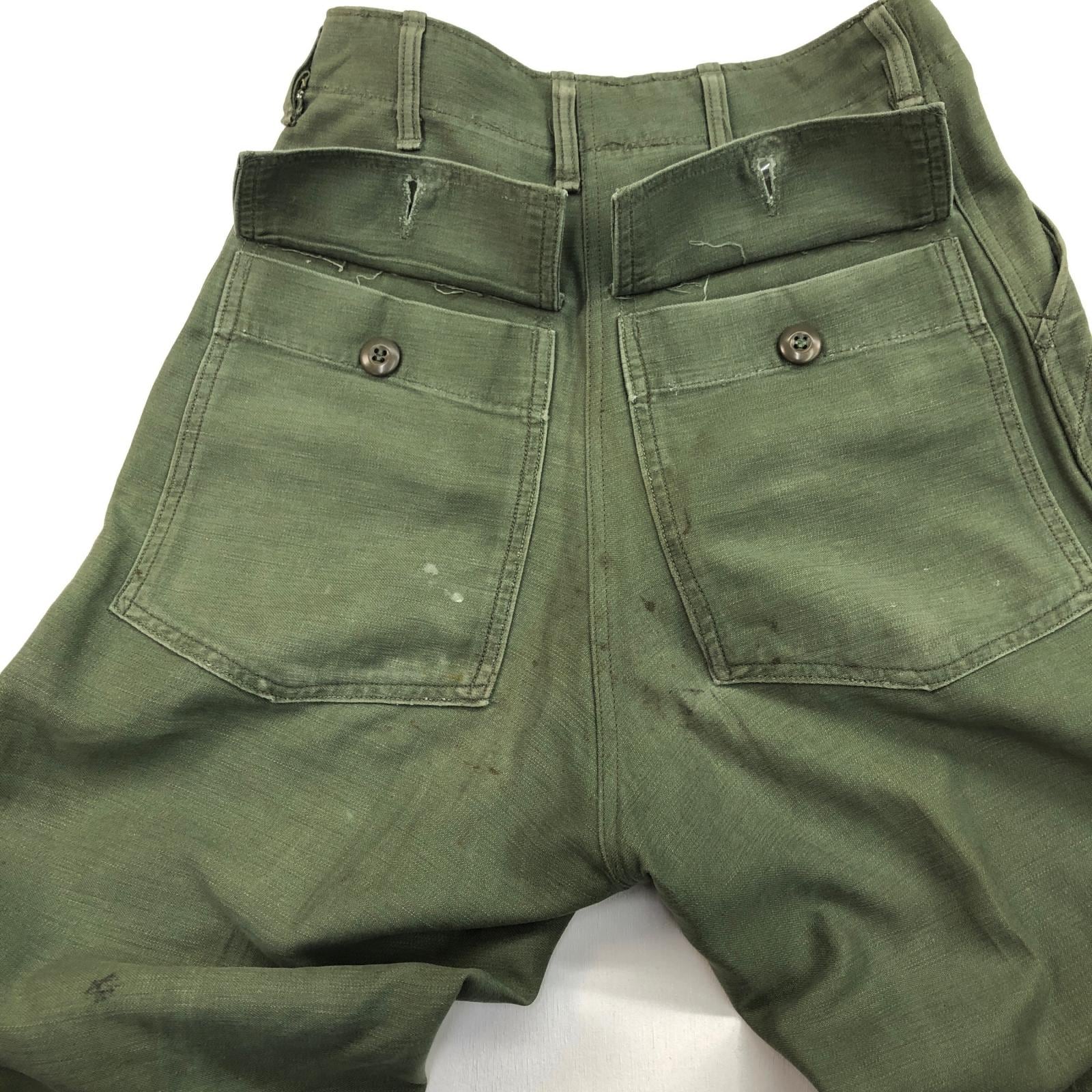 U.S.ARMY 60-70年代 OG-107 ベイカーパンツ W25 L23-24 相当 小さい