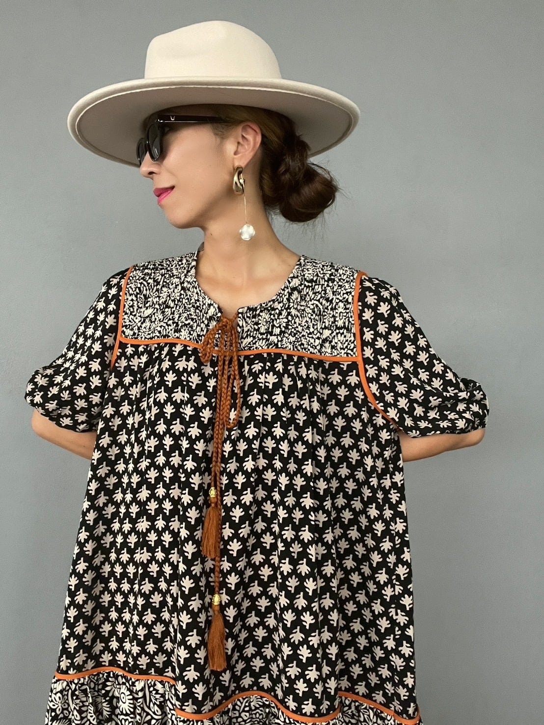 高身長半袖マキシ丈】Grace Botanical Mix Maxi Dress【7月下旬】 | MARIA
