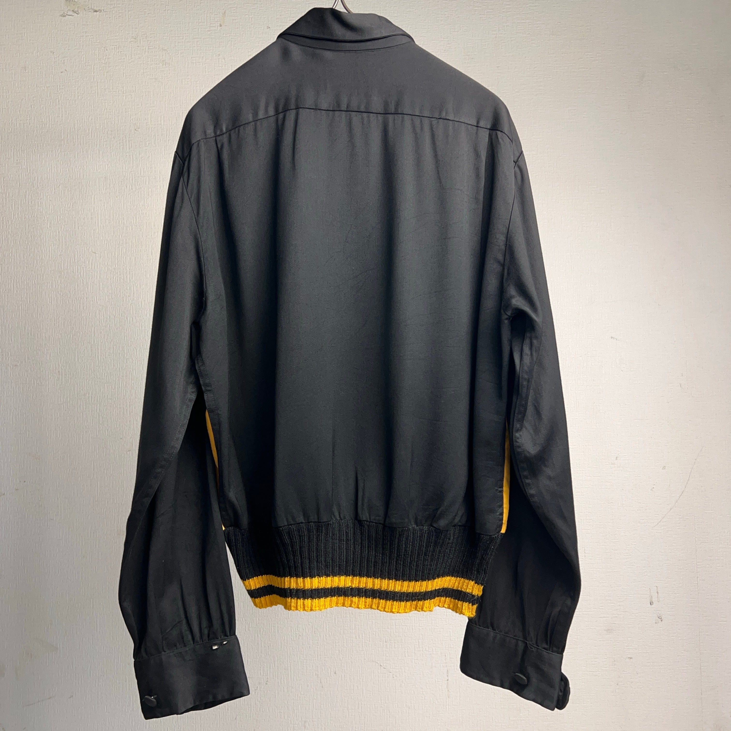 1950's Casuals by CAMPUS RAYON GABARDINE 2TONE RIB SHIRT 50年代 2