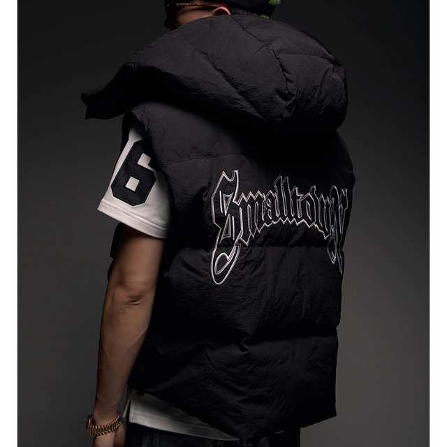 【DRIP3180】STKD Logo Detachable Hood Vest