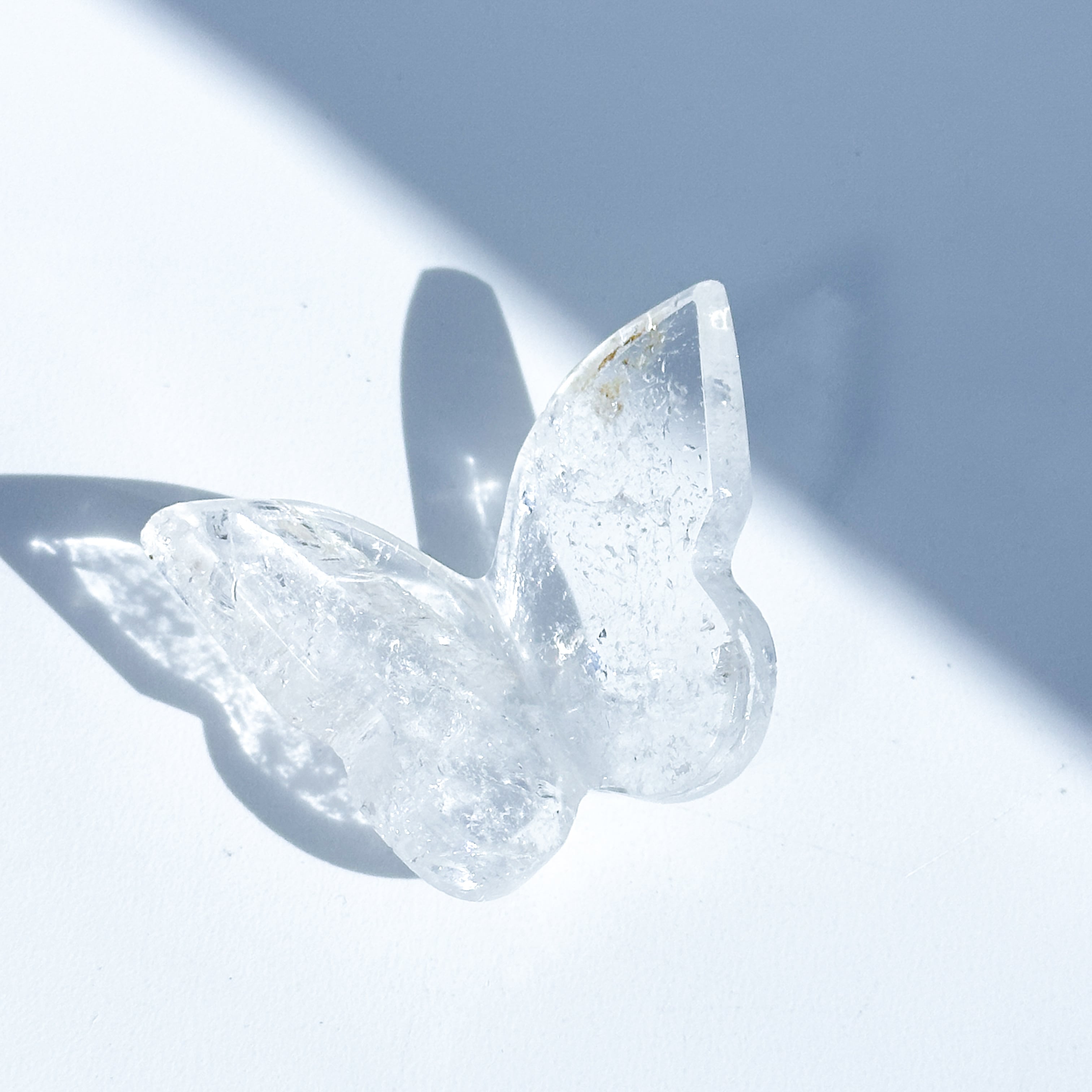 【リーディングメッセージ付き✨】クリアクォーツ　ポイント　タワー　天然石　置物 クリアクォーツ 3D蝶 04◇ Clear Quartz Butterfly ◇天然石・鉱物