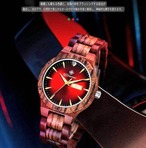 木製腕時計 メンズ ナチュラルウッドウォッチ カレンダー機能 ダイバーズスタイル 天然木 曜日表示 蓄光針 43MM 大型文字盤 ギフト プレゼント 父の日 誕生日 ビジネス カジュアル