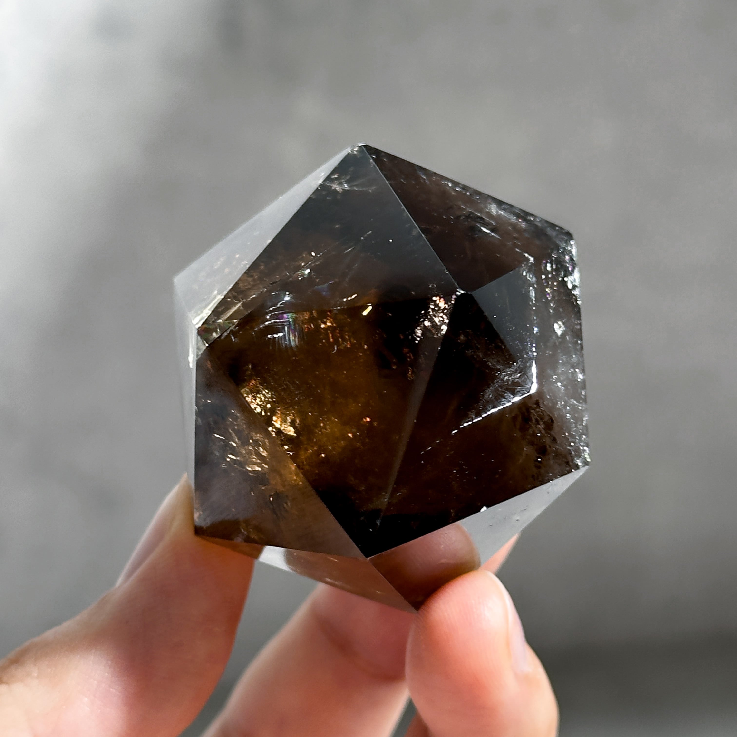 ミナスジェライス産スモーキークォーツ 二十面体33◇ Smoky Quartz