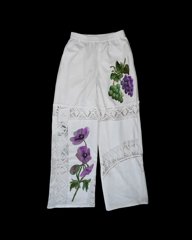 vintage lace pants grape