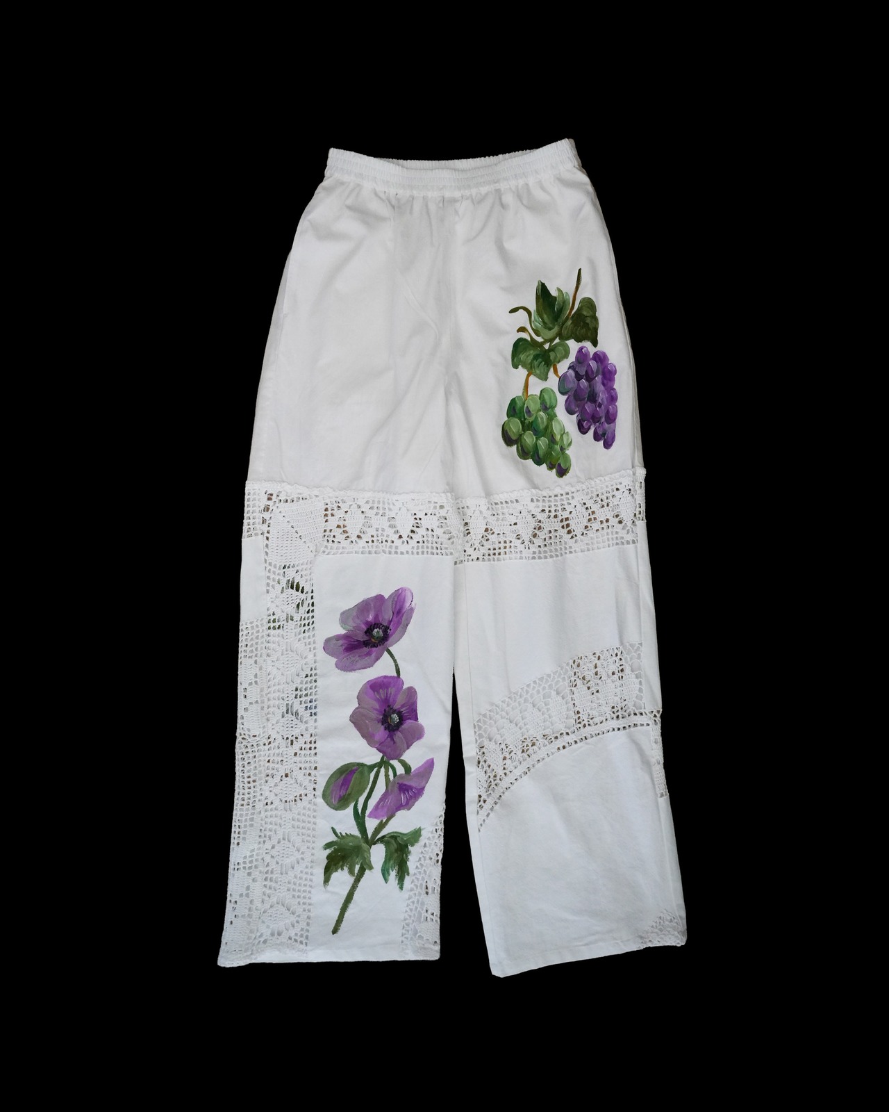 vintage lace pants grape