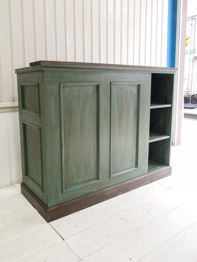 アンティーク調バーカウンター128　（ダークブラウン・ホームバーカウンターセット）W1700　オーダーメイド店舗家具